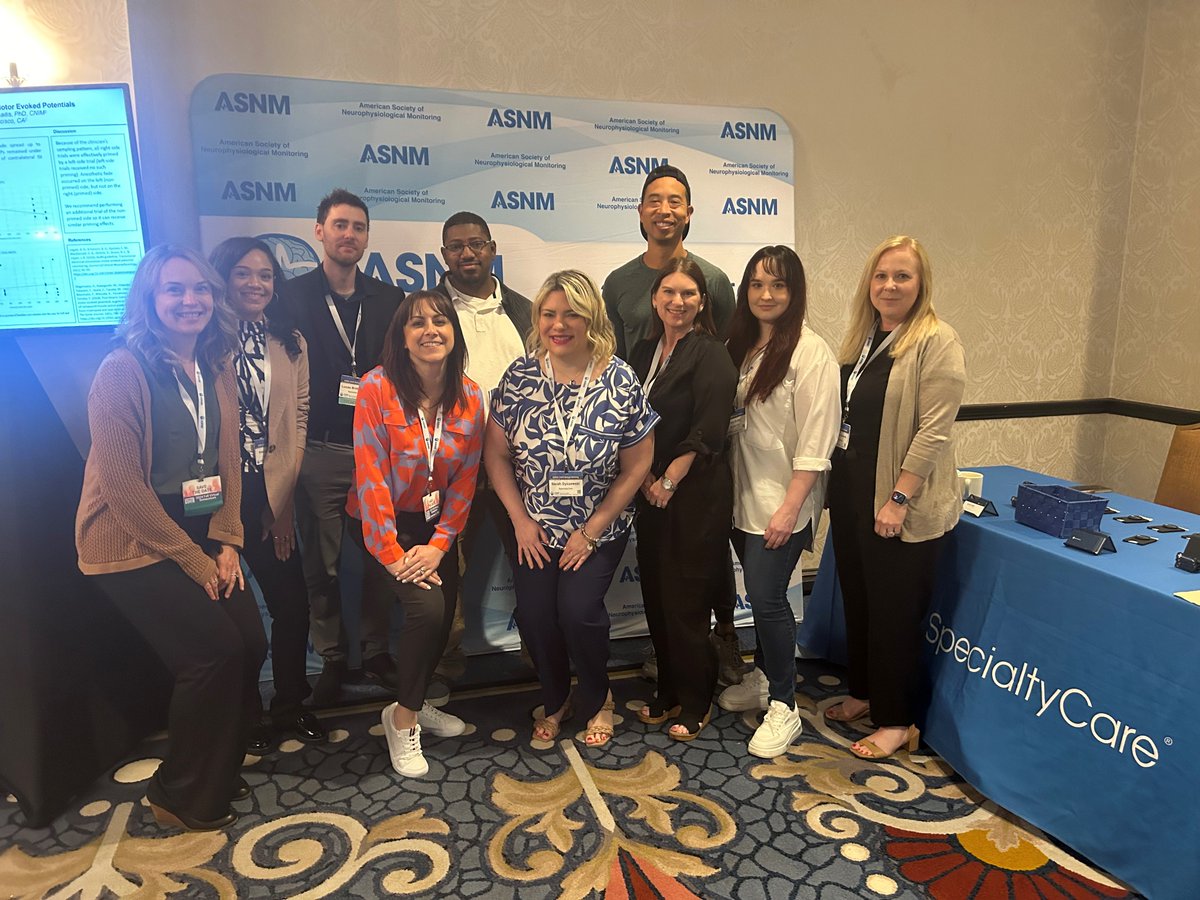 SpecialtyCareUS's tweet photo. Wrapping up a fantastic conference with great insights and even better company. We look forward to seeing you all next year! 

#asnm #ionm #neuromonitoring #intraoperative neuromonitoring #snp #cnim https://t.co/JBJKMxeGd4
