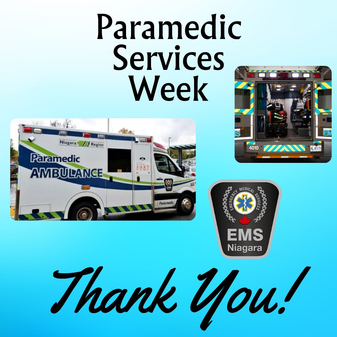 The NRPA is proud to recognize and thank all of the incredible hardworking paramedics. <a href="/NiagaraEMS/">Niagara EMS</a> plays an important role in keeping our community's members safe every day. #thankyou #paramedicsweek