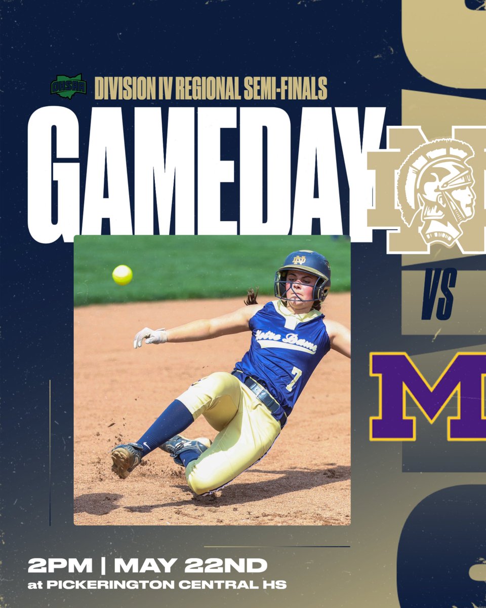 DIV REGIONAL SEMI-FINAL
🆚 <a href="/BurgSoftball1/">BurgSoftball</a> 
🗓️ Wednesday, May 22nd
🕑 2PM 
🚩 Pickerington, OH
🏟️ Pick Central Softball Complex
🎟️ ohsaa.org/tickets
#sweet16 #packtheplace #bringthenoise