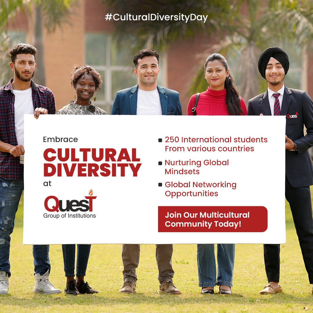 📷 Celebrating World Day for Cultural Diversity! 📷! At Quest College, diversity is our strength. Embrace the richness of cultures from around the globe as students come together to learn, grow, and thrive. 📷 Admissions open, enroll now! #WorldCulturalDiversityDay #QGI #Quest