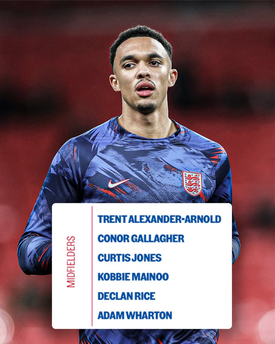 Gareth Southgate has named Trent Alexander-Arnold on the midfield list of England's Euro 2024 provisional squad 👀