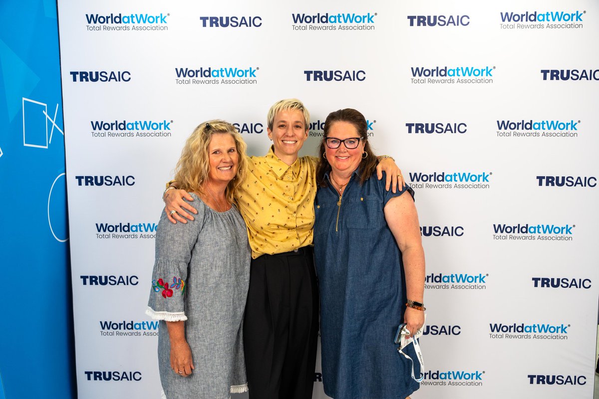trusaic's tweet image. Booth #302 at #TotalRewards24 was the place to be! Thank you to everyone who came by to hang out and meet with our Chief Equality Officer and soccer legend Megan Rapinoe. Come by to get a Trusaic branded soccer ball, as well as other swag. #payequity