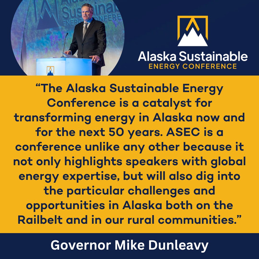 This week @GovDunleavy welcomes global leaders to Anchorage for the 2024 Alaska Sustainable Energy Conference. The event begins today, learn more and follow along here: alaskasustainableenergy.com