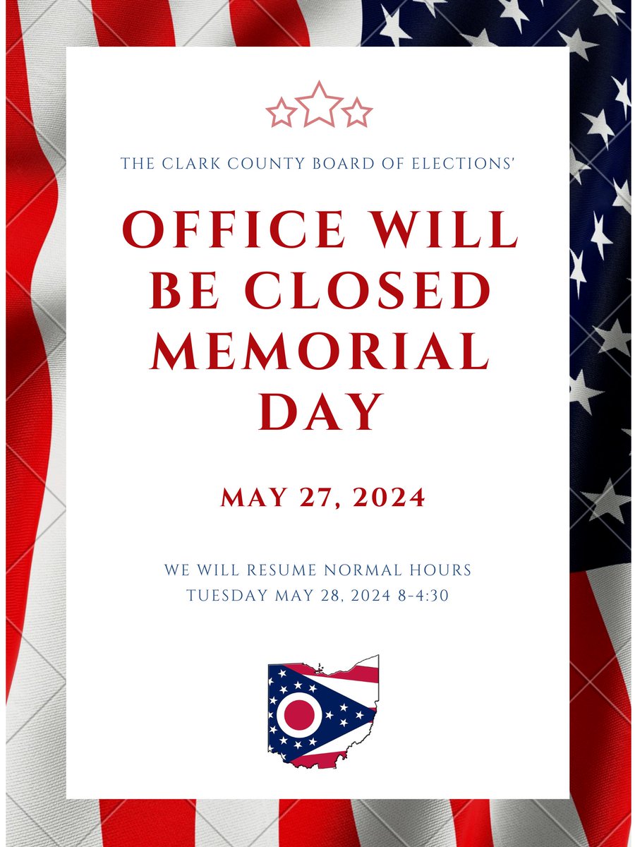 Our office will be closed on Memorial Day, May 27th.
