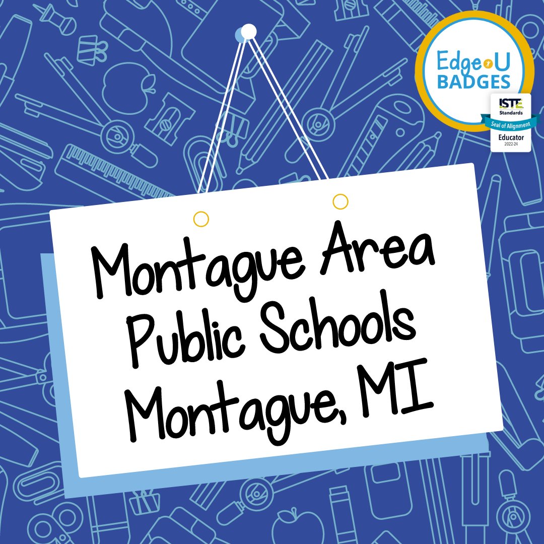 We WELCOME 3 new districts to #EdgeUBadges this month!

@IPSSchools @AcademyArizona Montague Area Public Schools

Get ready to LEARN + EARN for your own professional learning! 
#edtech #PDonDemand #FEK12 @ForwardEdgeOH