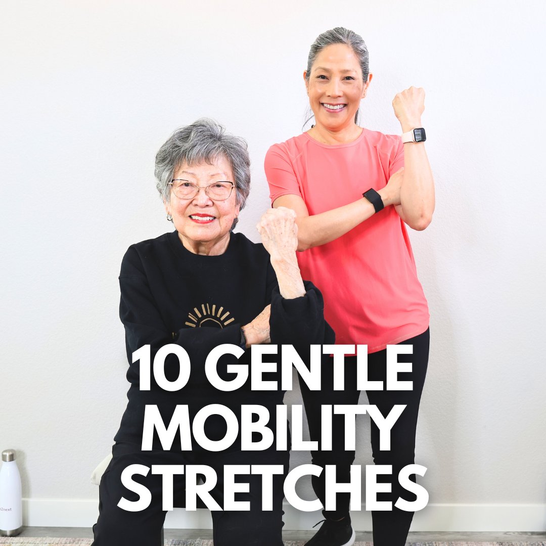 yes2next's tweet image. Feeling stiff? Our #10 #gentle #stretchingexercises boost #flexibility #mobility #posture #bloodflow and #reducestress. Perfect for #olderadults and those with #limitedmobility.

bit.ly/3WKTDVp