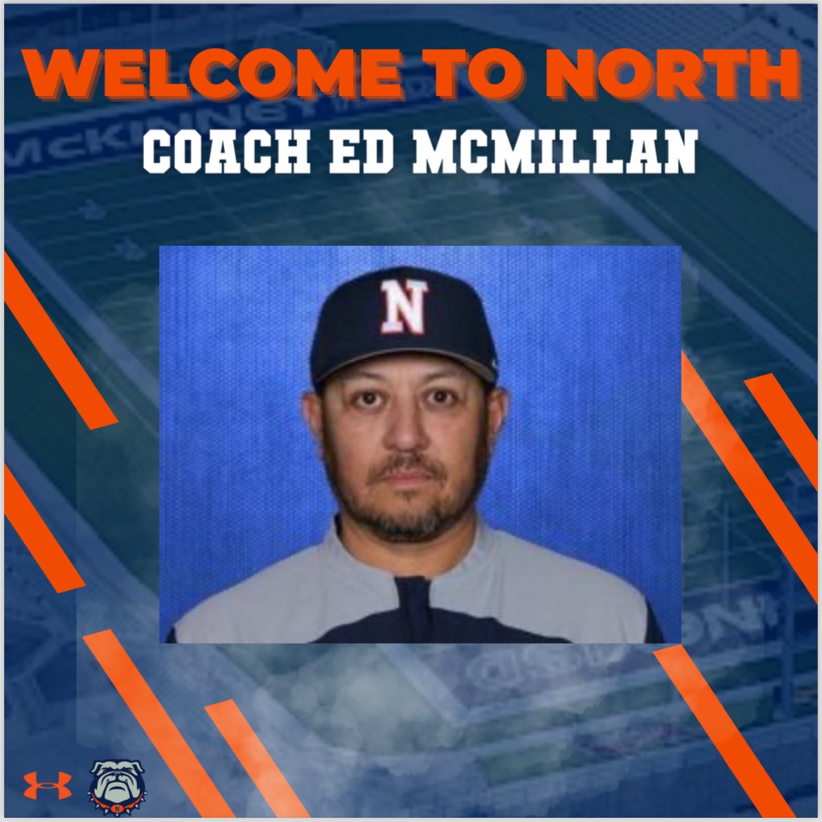 We are excited to bring Coach Ed McMillan on board to the Bulldog Coaching staff! He is coming from Johnson MS. Welcome @junymc33 ! 🟠HPE Department 🐶Swim and Dive 🔵Baseball