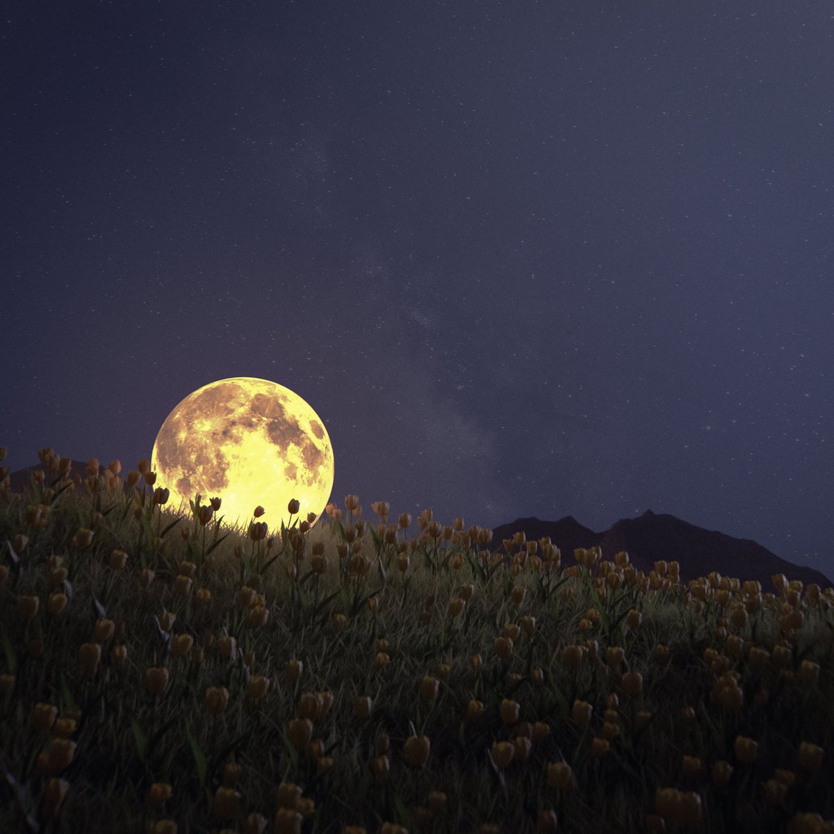 EricBressan's tweet photo. Every now and then the Moon likes to lie down on the earth 🌍
#octanerender #c4d #madewithgsg #maxonvfx #otoy #octane #render #3dartwork #moon #tulips https://t.co/Kr3TJgb9h1