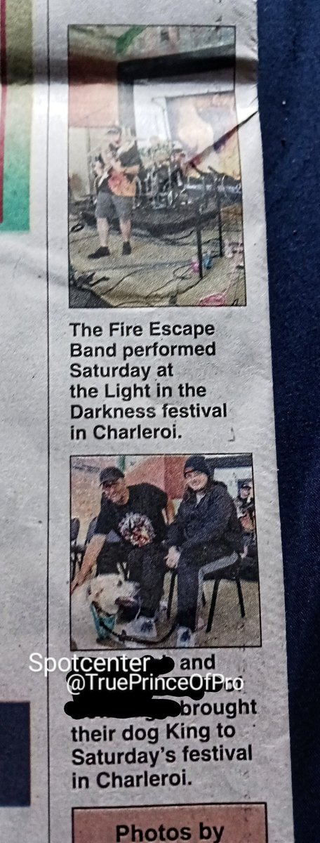 clarksonrulez's tweet photo. Grab Tuesdays copy of the Mon Valley Independent newspaper & subscribe to Spotcenter on @YouTube to see the entire Mon Valley Pro Wrestling show #King #LabPitMix #dog #DogsAtWrestlingShows I wore a Dark Sheik shirt. King wore Have You Seen My Balls bandana https://t.co/OUmZYiMlKY https://t.co/72qyXYmENw