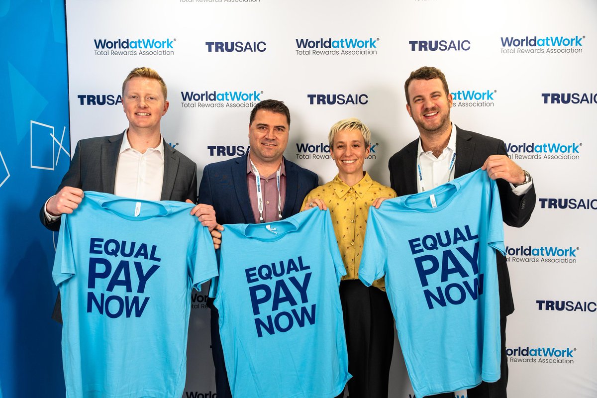 trusaic's tweet image. Booth #302 at #TotalRewards24 was the place to be! Thank you to everyone who came by to hang out and meet with our Chief Equality Officer and soccer legend Megan Rapinoe. Come by to get a Trusaic branded soccer ball, as well as other swag. #payequity