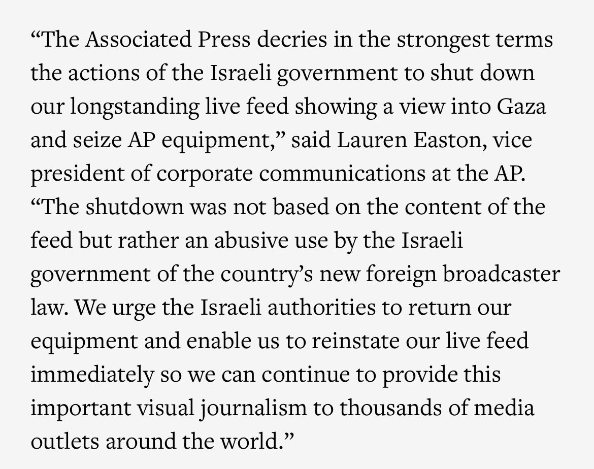 NEW — statement from the @AP