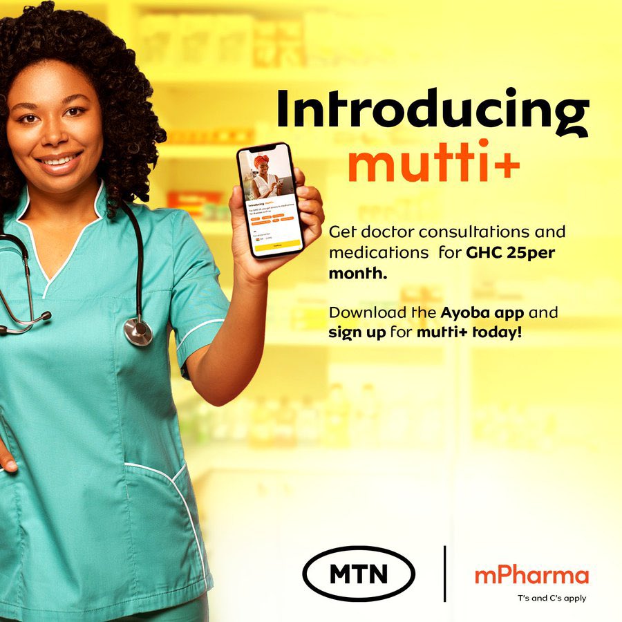 The consulting room can be at a Mutti pharmacy near you. Doctor consultations and medications all on Mutti+, life just got better the Mutti+ way! 😎 Download the Ayoba App and sign up for Mutti+ now. #MTNxMutti+