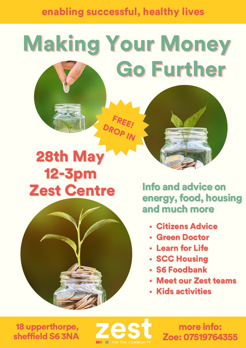 📢Attention all📢. @Zest are hosting an advice drop in on the 28th May from 12pm- 3pm. If you need support with energy, food, housing and much more, Zest have you covered. See below for more details 😃