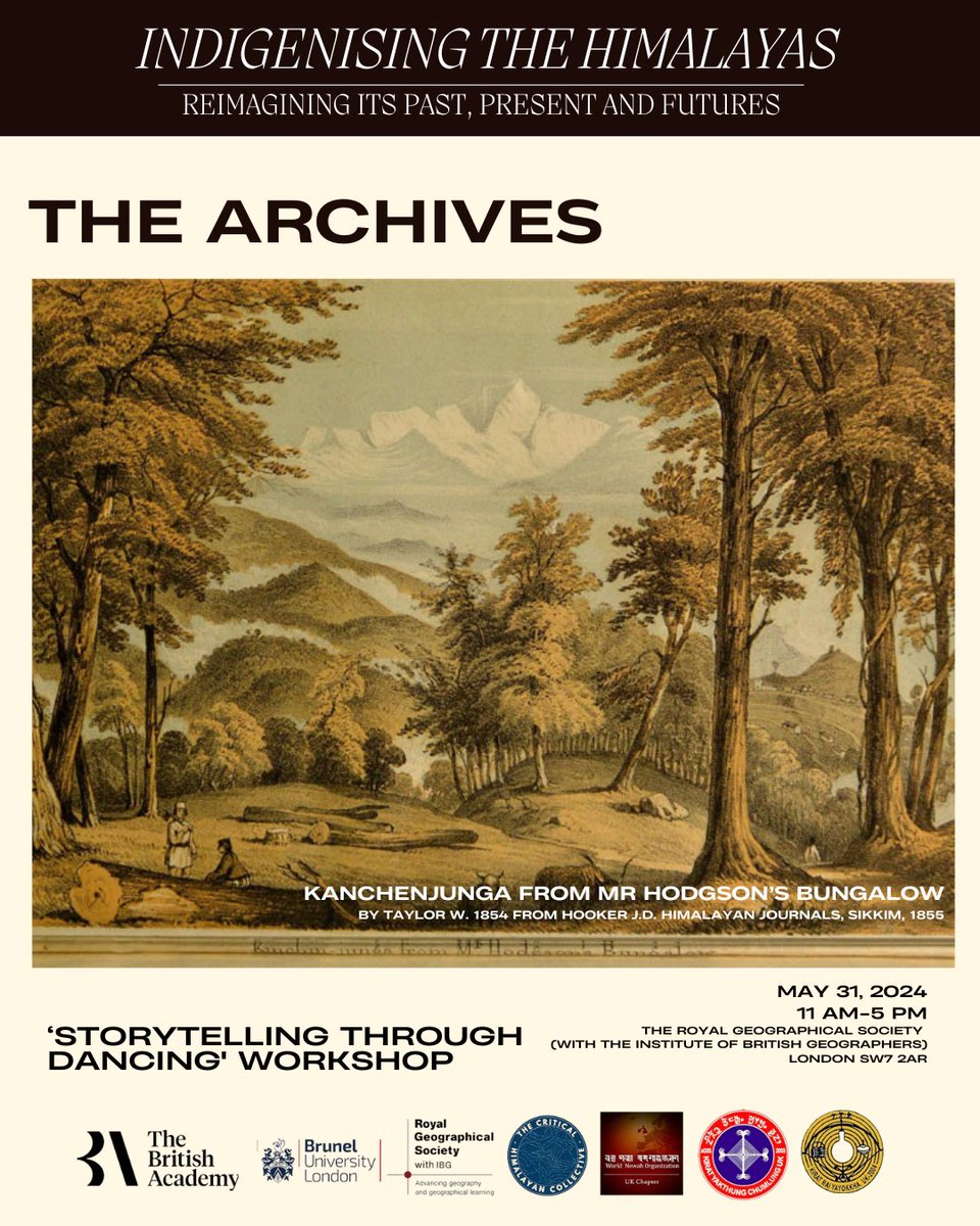 Archives are a key part of the ‘Storytelling through Dancing’ workshop of #IndigenisingTheHimalayas project on 31st May at <a href="/RGS_IBG/">Royal Geographical Society (with IBG)</a>, where the audiences can directly engage with the displayed archival materials from #Nepal #Sikkim #Darjeeling <a href="/rairohini06/">Rohini Rai</a>