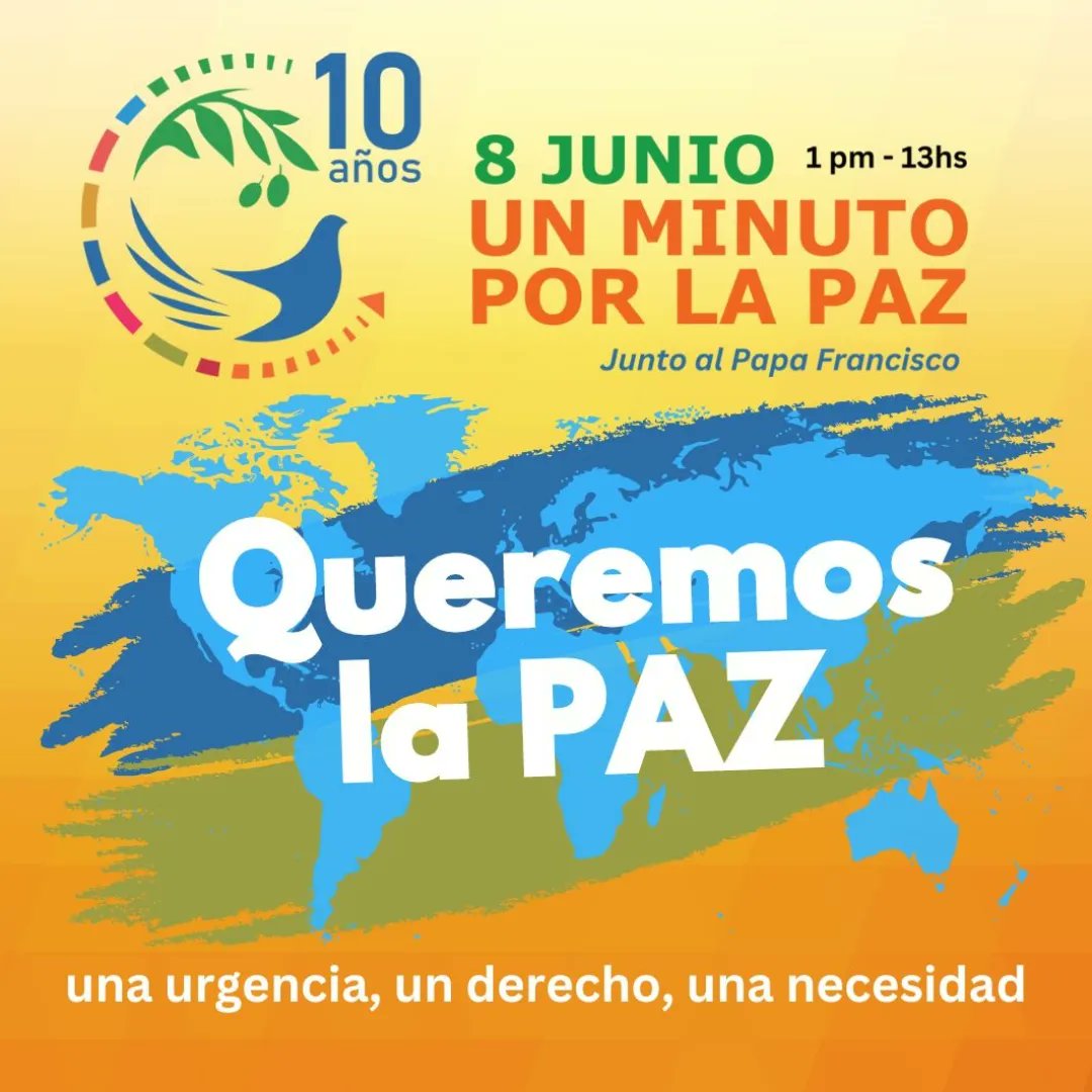 ACGevangelizar's tweet photo. Únete a la iniciativa #unminutoporlapaz
Agenda cada día a las 13:00h un monito para rezar por la paz según tu propio credo
¡QUEREMOS PAZ!

@CA_Forum https://t.co/wNkJHK51LN