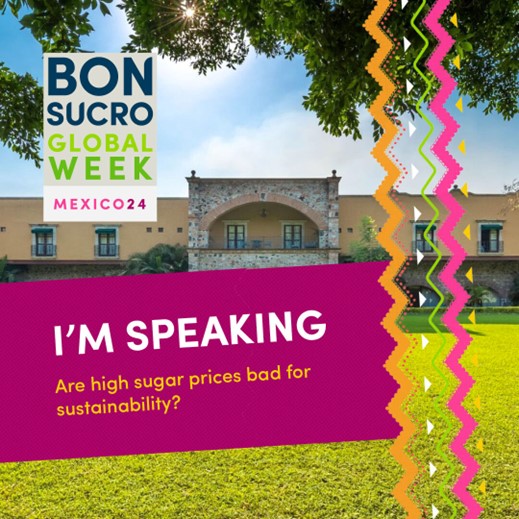 IISD expert Steffany Bermudez is at #BonsucroWeek today to discuss the impact that int'l sugar prices have on sustainability in #sugarcane value chains and how we can better incentivize &amp; reward farmers for using more sustainable agricultural practices: bgw.bonsucro.com