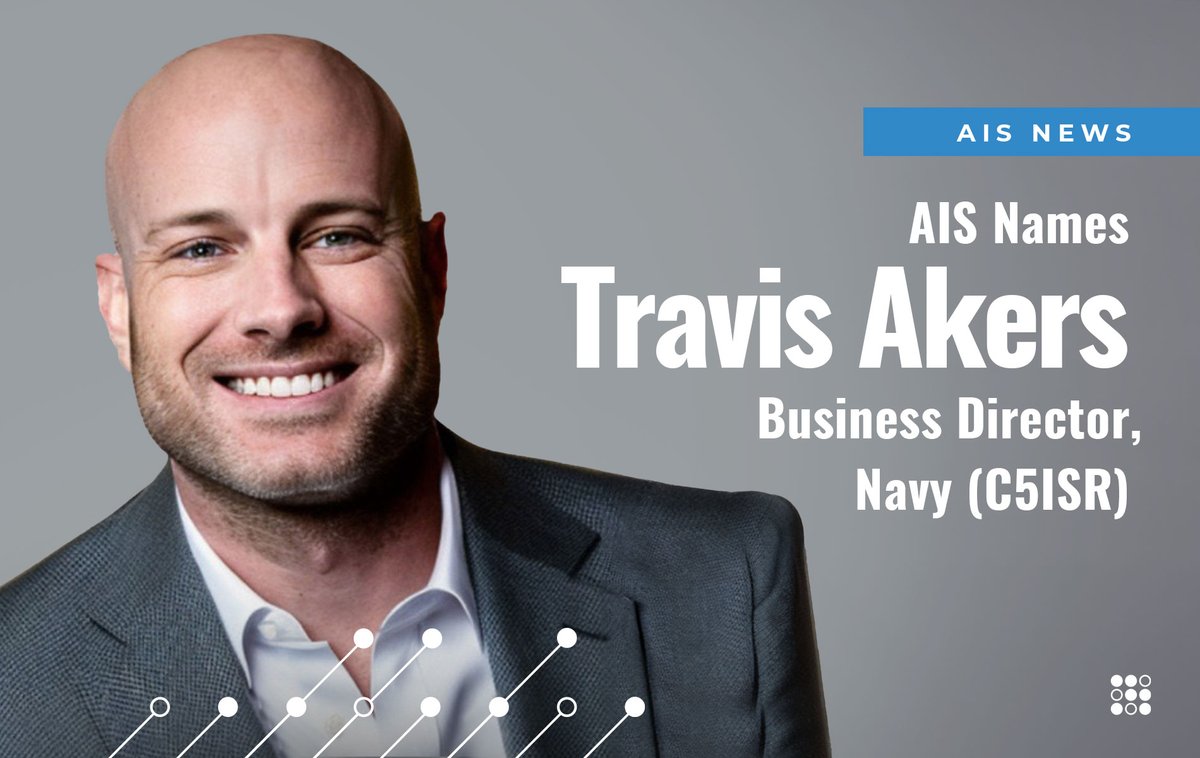 @travisakers has been named Business Director, Navy (C5ISR) at AIS! He will work across the organization to support the identification and capture of new business.

We're thrilled to have you, Travis! Welcome to the crew. 

Read more: lnkd.in/eNdKvuJh

@hiringourheroes