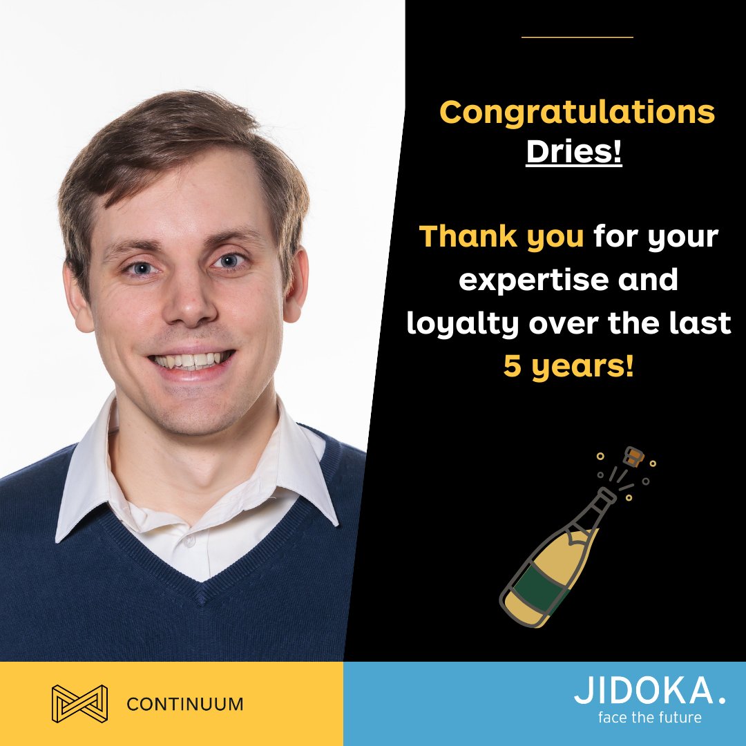 continuumbe's tweet image. 🎉 Join us in celebrating the remarkable 5-year journey of not just one, but two outstanding colleagues. 
Congratulations to Jordy Swinnen and Dries Blontrock for their role in shaping our team&apos;s success 👏
#workanniversary #milestone #achievement #5years