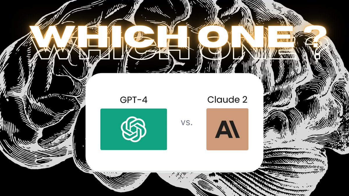 Which 🌐ne? Series post(5)
Chatgpt4 🆚 Claude2

#ChatGPT #openai #technology #ai #generativeai #Chatgpt4o #ChstGPT4 
#InnovateWithAI #viral #metaverses 
#techcommunity #blockchain #Money #futurism #X #claude2 #claudeai #claude #aicommunity #GodMorningTuesday #MondayMotivation