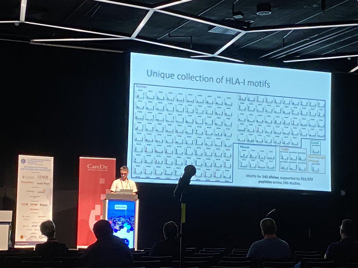 IztfE's tweet photo. Amazing results from huge collaborative efforts with @michal_bassani on #MHC #peptide-binding motifs across a large number of #HLA alleles being presented by @GfellerD at #EFI2024 in Geneva🇨🇭. Data and resources that are fundamental for our applications in #alloreactivity &amp; #HCT! https://t.co/OJVcfrDlHX