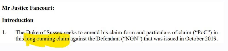 Looks like Mr Justice Fancourt is getting a little tired of all this This is the first paragraph!!