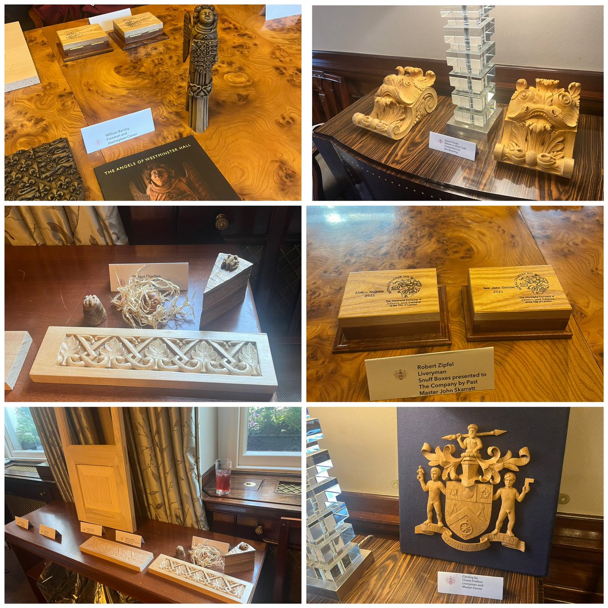 Joiners and Ceilers Artisans and Apprentices Dinner last night - displaying work from some of the Young Joiners and Wood Carvers and presentations of the awards for our annual competition - well done all !