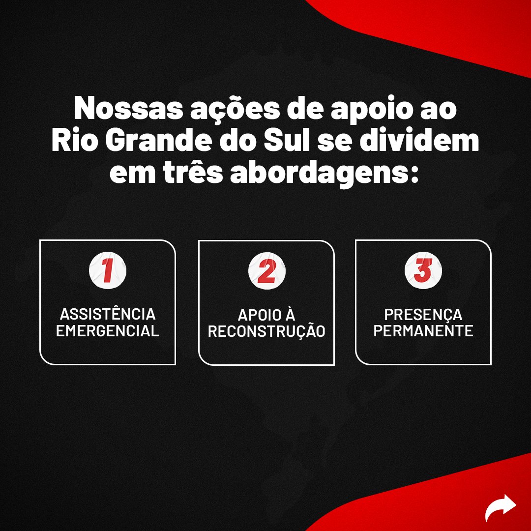 KTO_brasil's tweet photo. Mais do que prestar nossa solidariedade, nós estaremos juntos com o Rio Grande do Sul em sua retomada.

Desde os primeiros momentos da catástrofe, nossa prioridade tem sido ajudar a salvar e proteger vidas, com a entrega de itens de primeira necessidade aos desabrigados, além do apoio a voluntários e a parceiros de outros estados engajados nessa corrente humanitária.