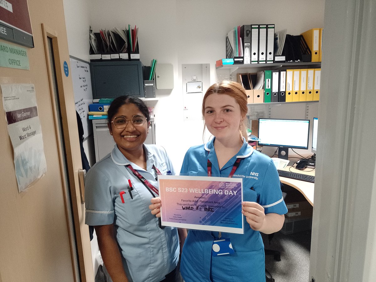 CONGRATULATIONS to staff on Ward 4 @ MRI (was WD 3) for being awarded favourite adult placement area for nursing learners in the NW from mmu BSc 23 cohort. Well done & thank you for providing an excellent learning environment. @MCubbonNHS @KevinHu81131935 @MMUHPSC @dawnpike20