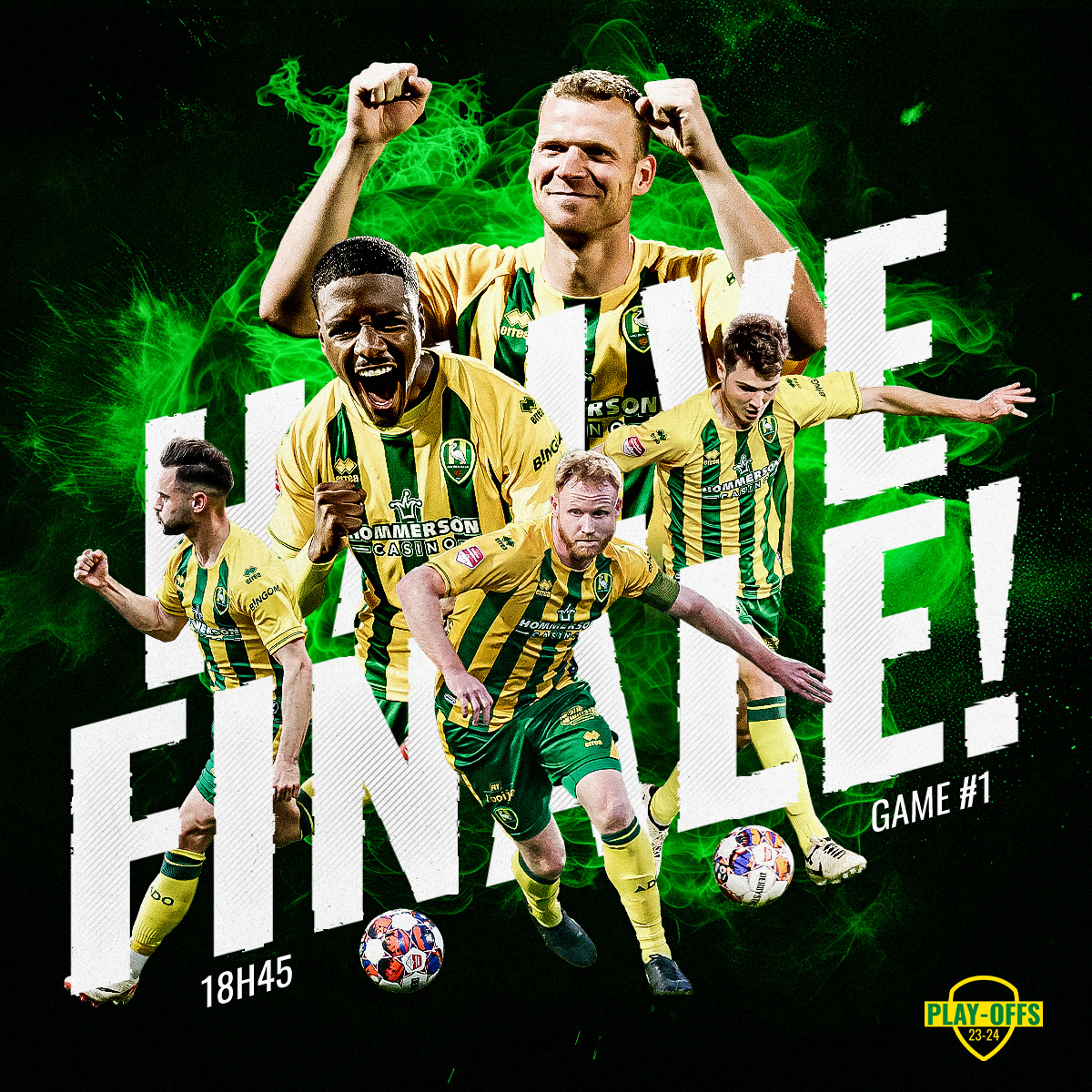 ADODenHaag's tweet photo. ⚔️ 𝗠𝗔𝗧𝗖𝗛𝗗𝗔𝗬!

De eerste wedstrijd in de halve finale van de play-offs!
#ADOexc #1Team1Taak https://t.co/ZQO993q1s7