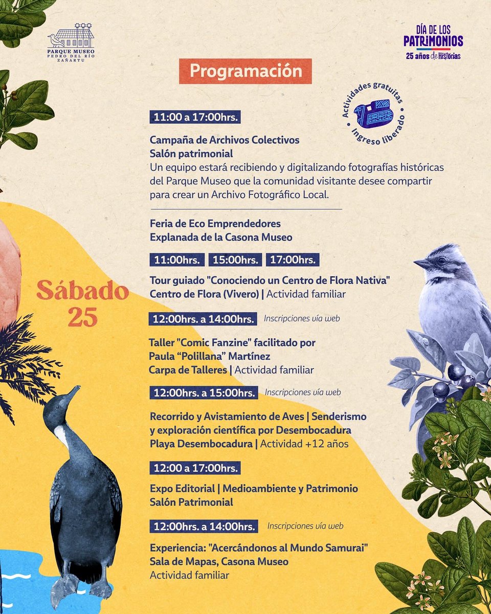 ParqueMuseoPRZ's tweet photo. 🍃Programación para el sábado 25 de mayo en Parque Museo. Toda la cartelera e inscripciones a talleres en https://t.co/rjqEmrfj7V https://t.co/sxaD3xA05t