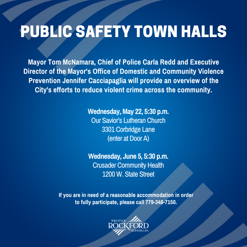 REDUCING VIOLENT CRIME: Mayor Tom McNamara, Chief of Police Carla Redd and Executive Director of the Mayor's Office of Domestic and Community Violence Prevention Jennifer Cacciapaglia will provide an overview of the City's efforts to reduce violent crime across the community.