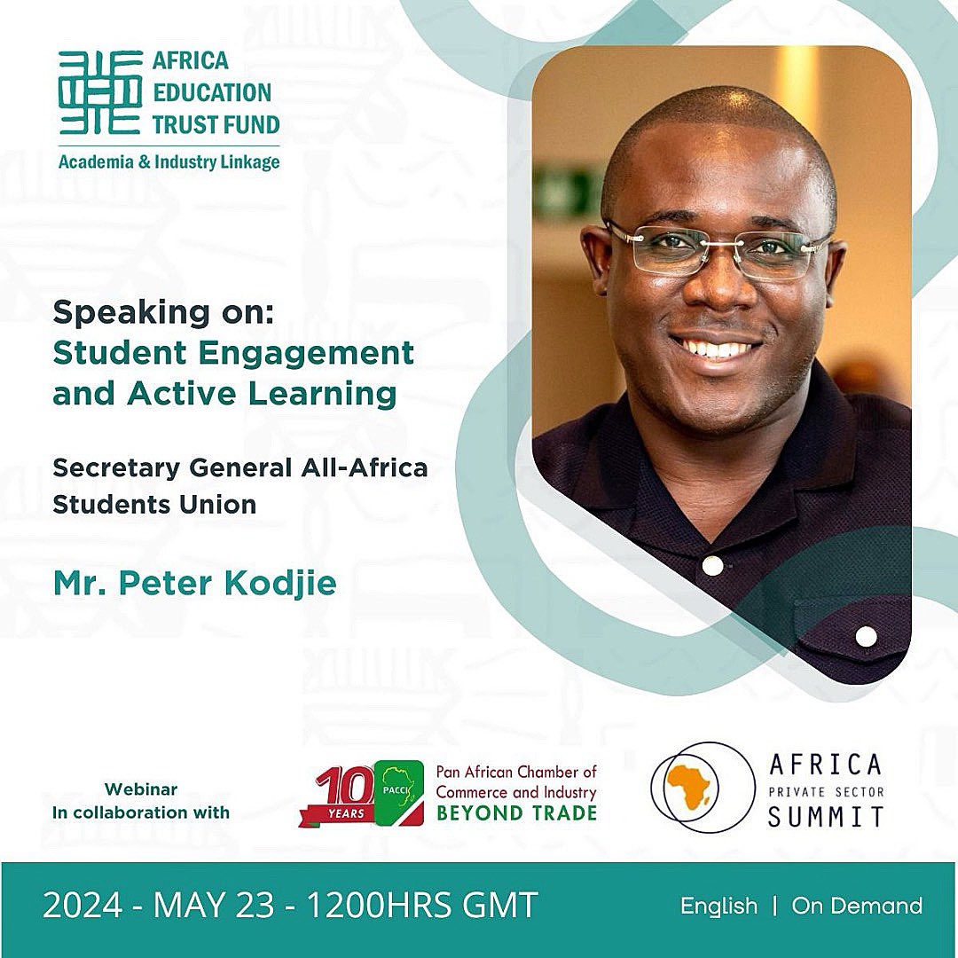 AU Year of Education The Secretary-General of @aasu_72, @freekodjie, will speak on the segment titled 'Student Engagement and Active Learning.' He will provide insights and practical strategies for advancing education across the continent Register Now: us06web.zoom.us/webinar/regist…