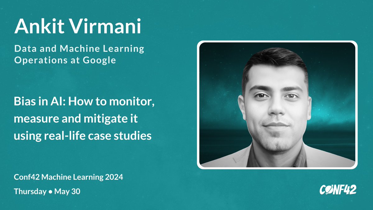 🌟 Essential Session at #Conf42 #MachineLearning! 🌟 🔗 Register now: conf42.com/Machine_Learni… Gain insights into managing AI bias with practical, real-world examples. #AI #BiasInAI #DataScience #Innovation #Networking #TechCommunity #DeepLearning #ArtificialIntelligence #ML