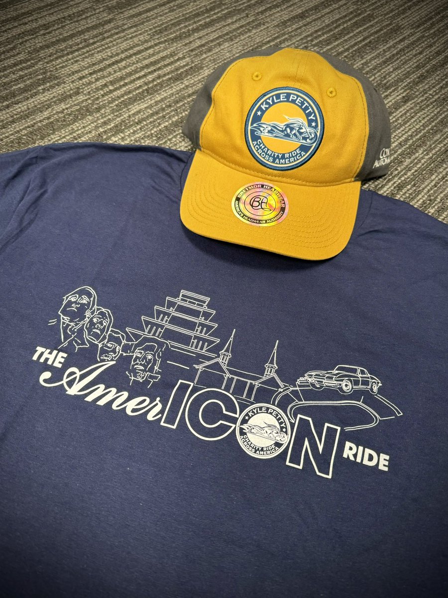 LIMITED MERCH FOR SALE! We have a very limited supply of 2024 #KPCharityRide hats and shirts available (sizes M, L, XL and 3XL only). $30 each (unsigned) or $40 each (signed by @kylepetty) plus shipping. Please email info@kylepettycharityride.com to purchase while supplies last!