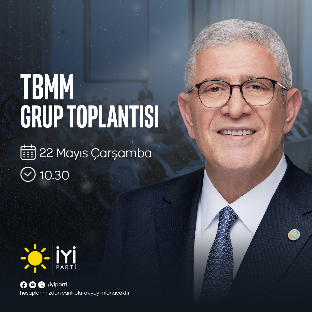 Milletimize nefes, memleketimize umut olmak için mücadelemize devam ediyoruz!

🗓 22 Mayıs Çarşamba (yarın)  
🕥10.30'da 
📍TBMM grup toplantımızda

Çözümlerimizi, projelerimizi ve vizyonumuzu anlatmak için buluşuyoruz...☀️
