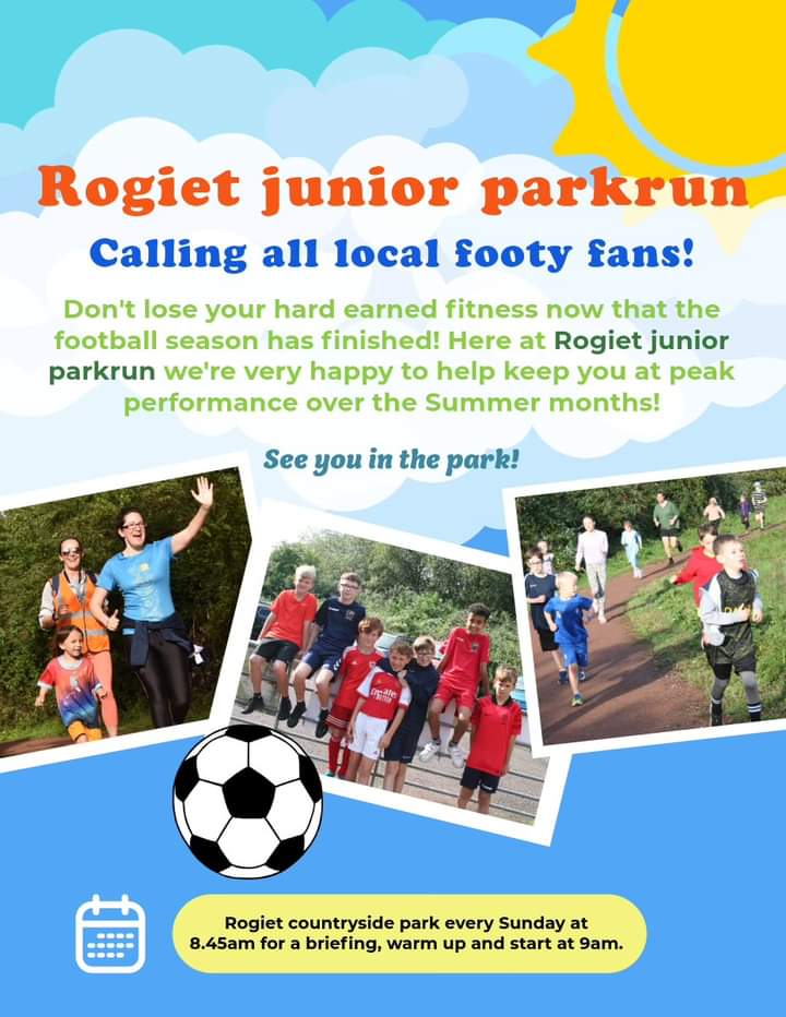 Rogiet junior parkrun (@rogietp) on Twitter photo Calling all local footy fans! ⚽️⚽️⚽️
<a href="/CaldicotGirlsFC/">Caldicot Town Girls FC</a> <a href="/CHEPSTOWRFC/">CHEPSTOW RUGBY CLUB</a> <a href="/CaldicotTownAFC/">Caldicot Town AFC</a> <a href="/PortAndSudJFC/">Portskewett and Sudbrook JFC</a> <a href="/UndyAFC/">Undy AFC</a> <a href="/UndyAFCYouth/">Undy AFC Youth</a> <a href="/UndyAFCWomen/">Undy AFC Women</a> Calling all local footy fans! ⚽️⚽️⚽️
<a href="/CaldicotGirlsFC/">Caldicot Town Girls FC</a> <a href="/CHEPSTOWRFC/">CHEPSTOW RUGBY CLUB</a> <a href="/CaldicotTownAFC/">Caldicot Town AFC</a> <a href="/PortAndSudJFC/">Portskewett and Sudbrook JFC</a> <a href="/UndyAFC/">Undy AFC</a> <a href="/UndyAFCYouth/">Undy AFC Youth</a> <a href="/UndyAFCWomen/">Undy AFC Women</a>