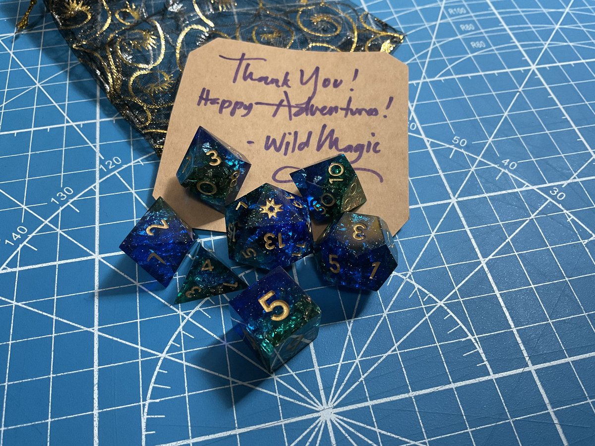 Evilviel_art's tweet image. New dice! Welcome back @WildMagicPH