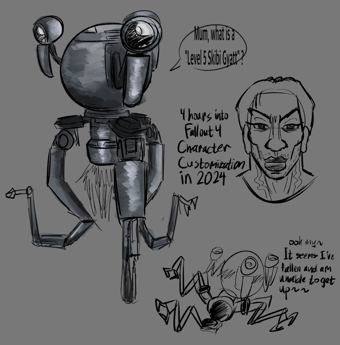 very normal Codsworth sketches per-request