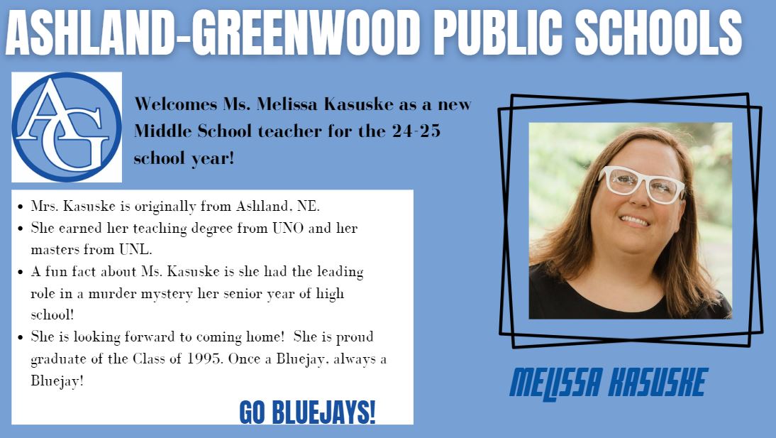 AGPS welcomes Melissa Kasuske to the Bluejay family! #AGRise