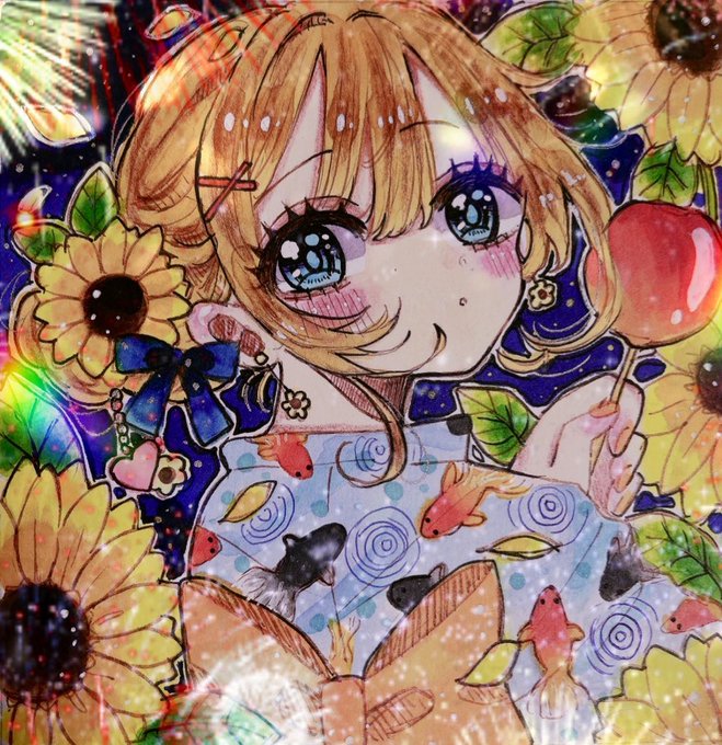 「fireworks yukata」 illustration images(Latest)