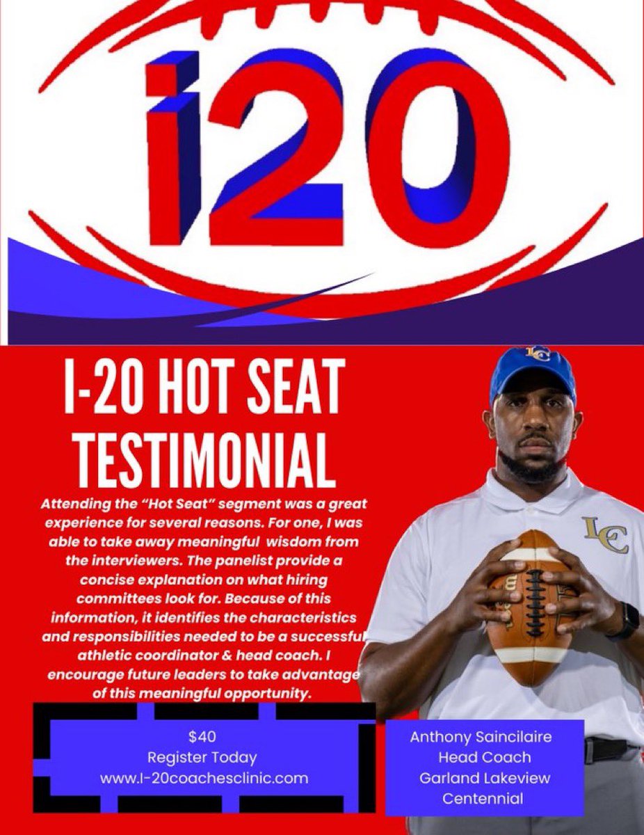 Come and add to your coaching tool box. June 20th, Hilton Garden Inn, Arlington, TX! Registration Link: square.link/u/FKhRcJ3C?src… #I20💪🏾