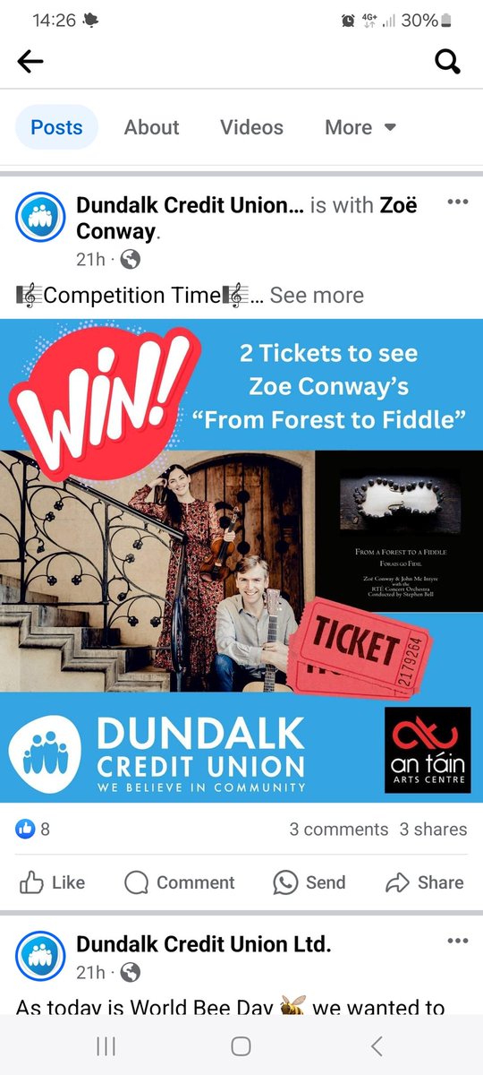 I love a good competition!! 🤩 Win 2 tickets to our upcoming event on 31st May at @antainarts with thanks to Dundalk Credit Union 🎟 Head over to their insta or FB page to take part!! instagram.com/p/C7MliqBrmoS/…