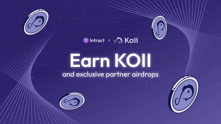 Run a node ➡️ win airdrop ➡️ repeat

<a href="/KoiiFoundation/">Koii 🎏</a>, the first L1 for AI &amp; DePIN has landed on Intract!

Just run their node to win $KOII &amp; exclusive partner airdrops: link.intract.io/Koii