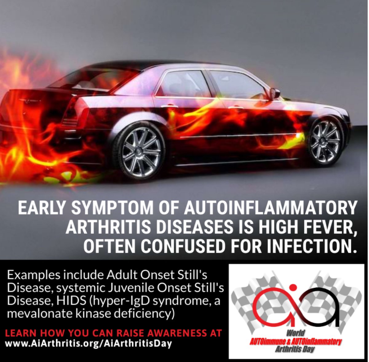 World AUTOimmune AUTOinflammatory Arthritis Day, also known as #AiArthritisDay, started in 2012 to raise awareness of diseases that are autoimmune in nature and that cause joint inflammation and pain.
