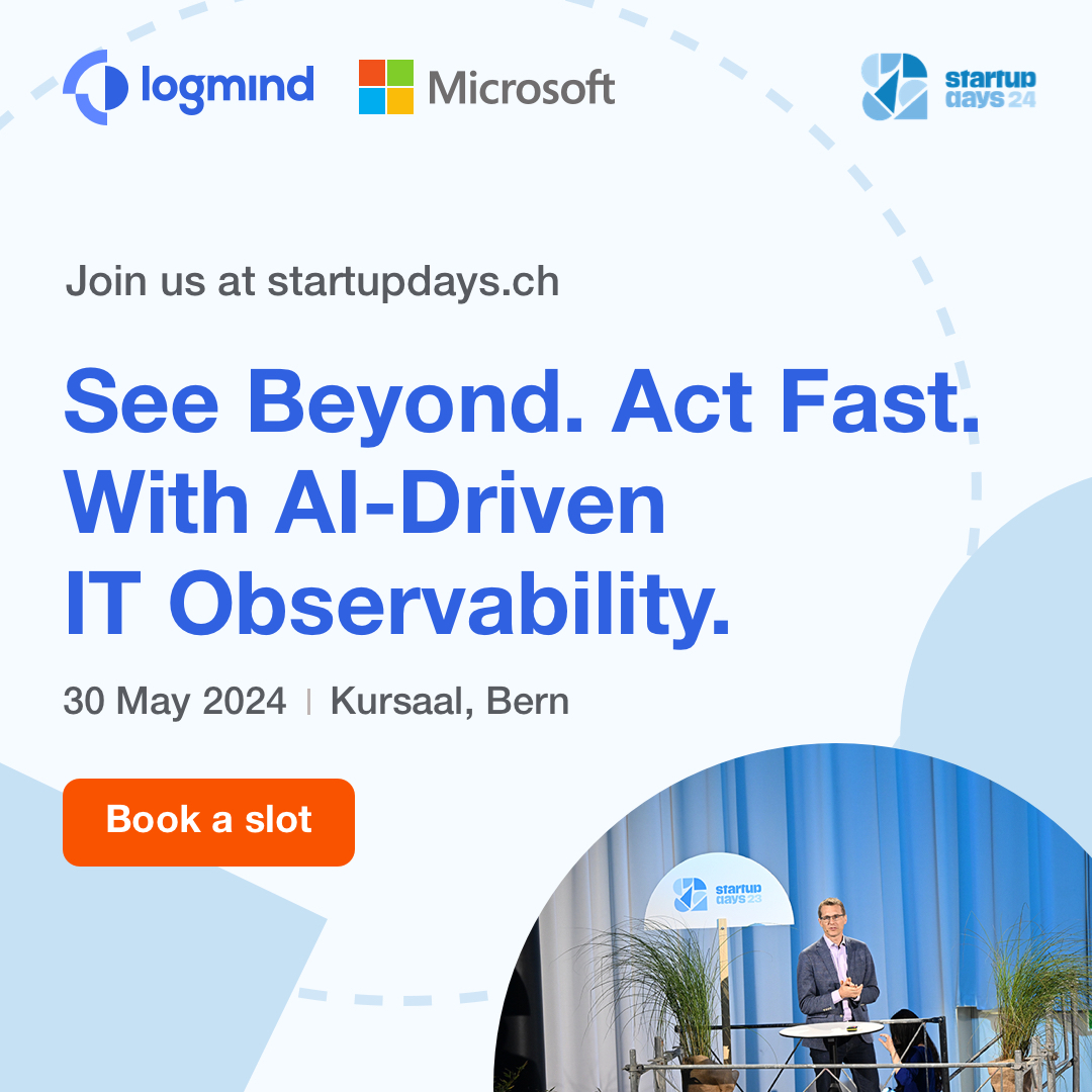 We're thrilled to share that Logmind has been invited to join <a href="/Microsoft/">Microsoft</a> at the <a href="/startupdays_ch/">startupdays</a> next week in Bern! 🇨🇭 

If you're in the IT industry and eager to dive into all-things observability, book a slot 👉 shorturl.at/BBIjn to chat with our team about log analytics🚀