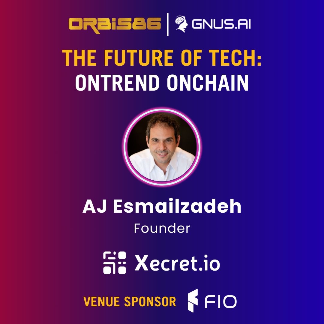 orbis86_x's tweet image. 🎉Excited to announce @ajesmailzadeh, @XECRETio  as one of our distinguished speakers on May 29th, 2024, in #Texas!

🎟️ Register Now: 8ty6.link/QANRRz
👉 Watch Remotely: 8ty6.link/dHnnmC

✨Sponsors: @GnusAi, @joinFIO, @ALTALab_io, @Somnia_Network, @XECRETio,…