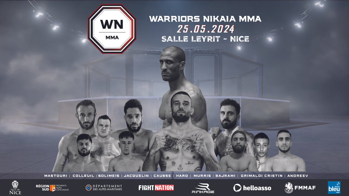 🥊 Vivez l'intensité du @warriorsnikaia MMA le 25 mai à la salle Leyrit !

Venez supporter les combattants en réservant vos billets dès maintenant
🔗 warriorsnikaiamma.com

#ILoveNice