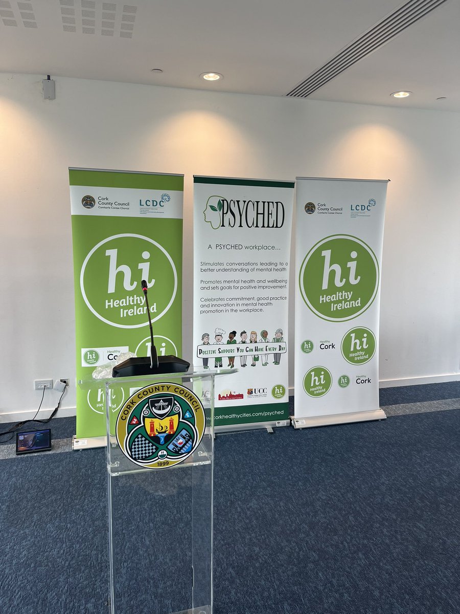 Fantastic morning attending the introduction to PSYCHED for your workplace with <a href="/PsychedCork/">PSYCHED WORKPLACE MENTAL HEALTH PROMOTION</a>. Lots of really useful tips and insightful conversations to get us started at @SHC_Cork- &amp; a beautiful venue in the Vertigo room <a href="/Corkcoco/">Cork County Council</a>. Thanks to all the facilitators.