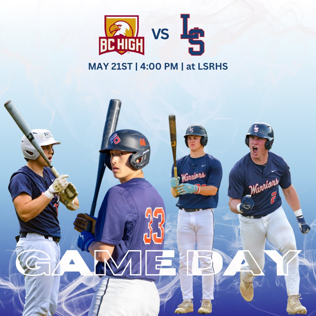 Final regular season home game. Pack the Fanny!

🆚 BC High
📅 Tue, May 21st
📍 LSRHS
🕓 4:00 p.m.
💻 bit.ly/LS_Varsity