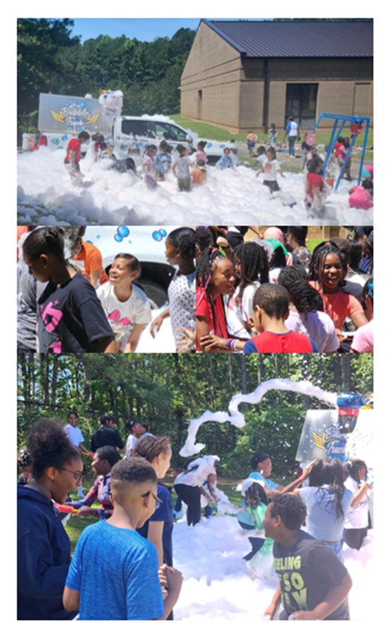 APRDolphinScott's tweet photo. @APhilipRandolp7 @RandolphDolphin The Randolph Dolphins had a Foamtastic Day yesterday! Thank you SGC and Bubble Truck -South Atlanta! #PBIS https://t.co/EV4N1MzRYv
